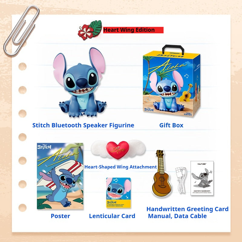Stitch Mini Bluetooth Speaker - Compact Desktop Speaker with Movie-Inspired Playback Mode