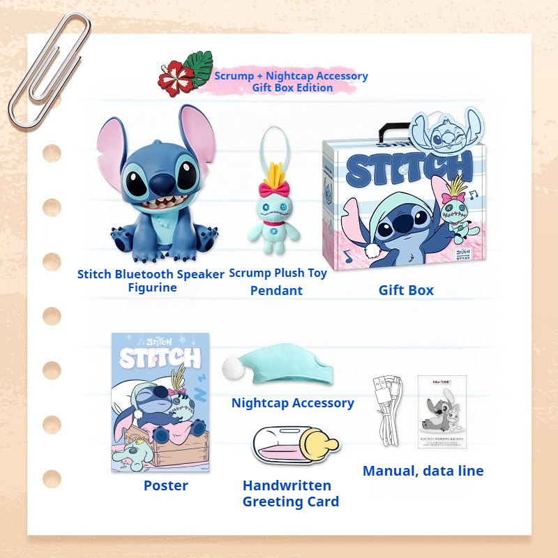Stitch Mini Bluetooth Speaker - Compact Desktop Speaker with Movie-Inspired Playback Mode