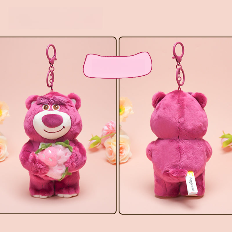 Lotso Bear Plush Keychain – Strawberry Scented Pendant Doll Jewelry