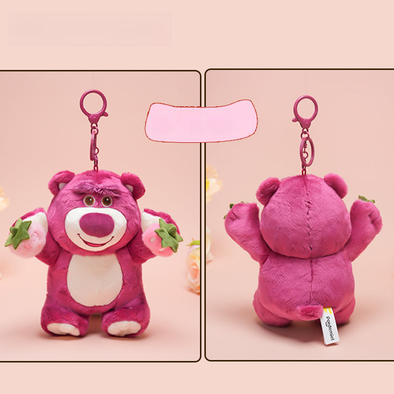 Lotso Bear Plush Keychain – Strawberry Scented Pendant Doll Jewelry