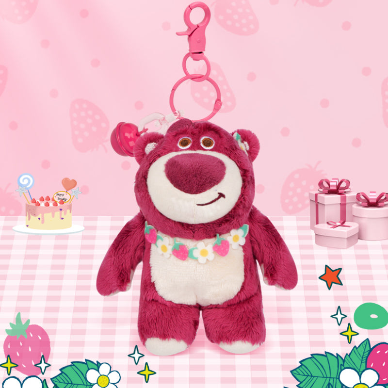 Lotso Bear Plush Keychain – Strawberry Scented Pendant Doll Jewelry