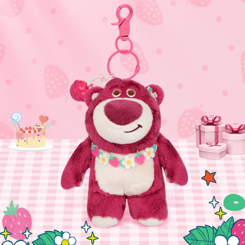 Lotso Bear Plush Keychain – Strawberry Scented Pendant Doll Jewelry