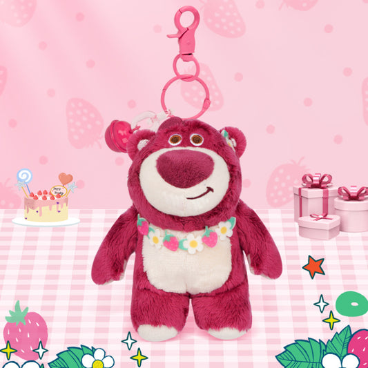 Lotso Bear Plush Keychain – Strawberry Scented Pendant Doll Jewelry