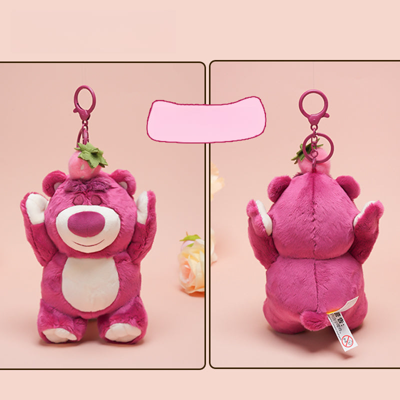 Lotso Bear Plush Keychain – Strawberry Scented Pendant Doll Jewelry