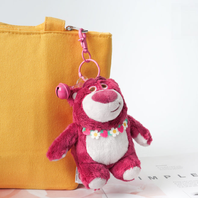 Lotso Bear Plush Keychain – Strawberry Scented Pendant Doll Jewelry