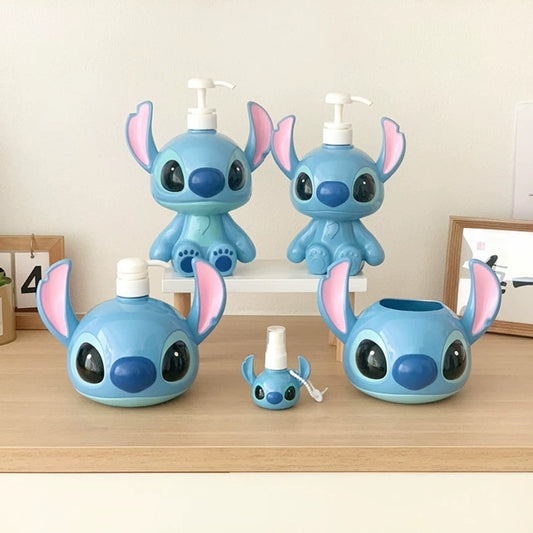 Stitch Lotion Bottle – Cartoon Shaped Bottle, Stitch Head Bath Bottle, Big Head Doll Pump Bottle & Spray
