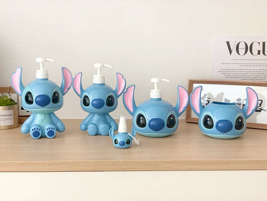 Stitch Lotion Bottle – Cartoon Shaped Bottle, Stitch Head Bath Bottle, Big Head Doll Pump Bottle & Spray