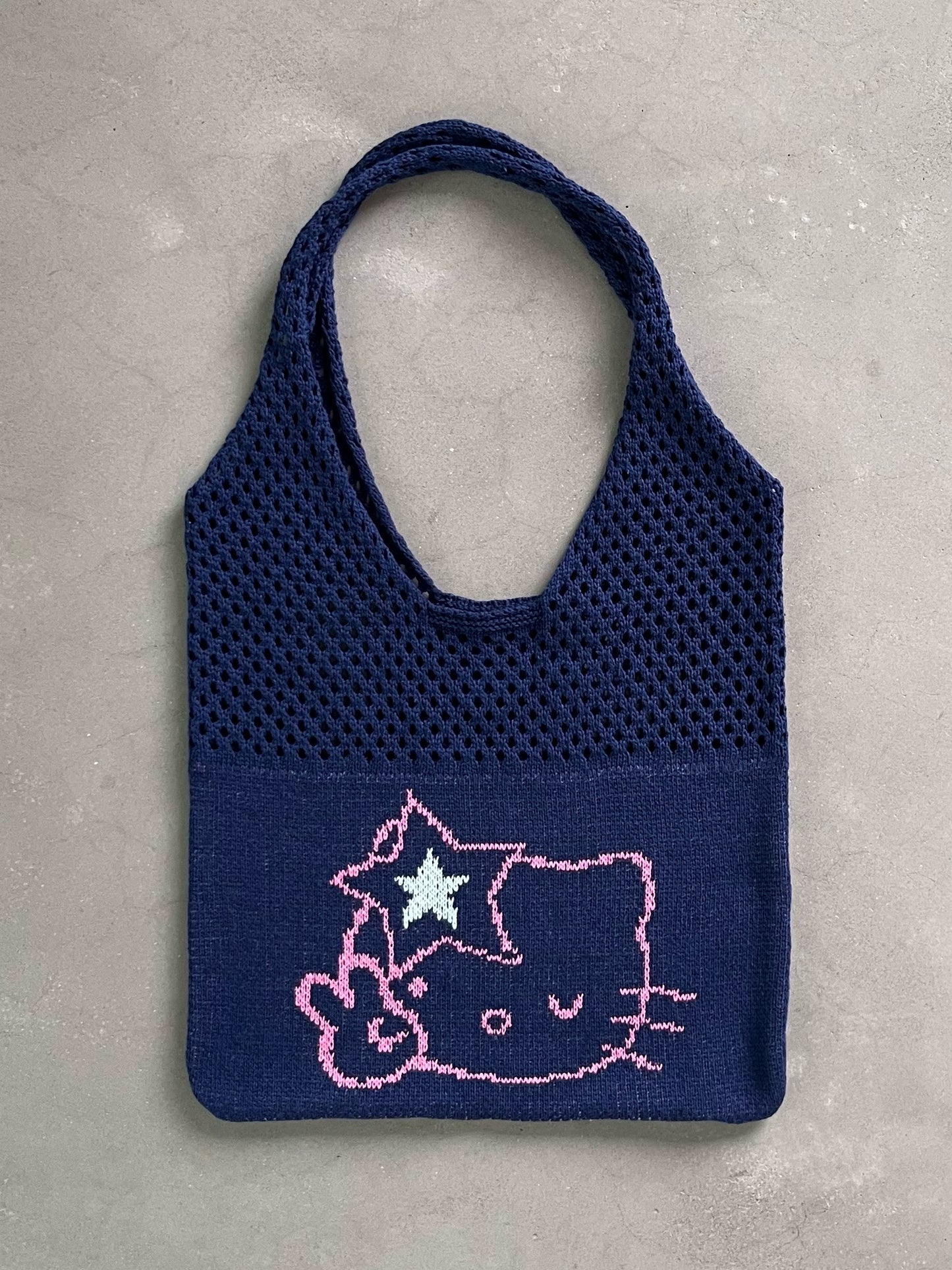 PinkKitty/BlueKitty Knitted Bags