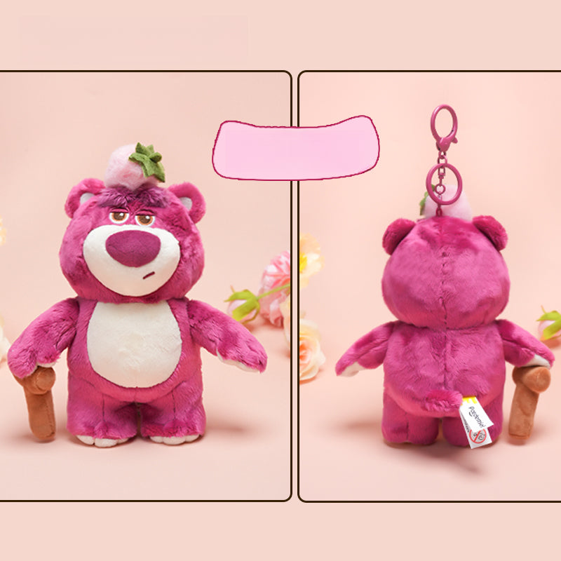 Lotso Bear Plush Keychain – Strawberry Scented Pendant Doll Jewelry