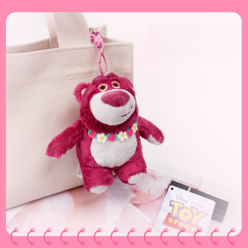 Lotso Bear Plush Keychain – Strawberry Scented Pendant Doll Jewelry